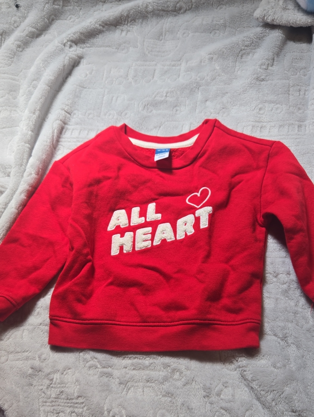All Heart Red Girls' Sweatshirt - Kids Shirts & Tops